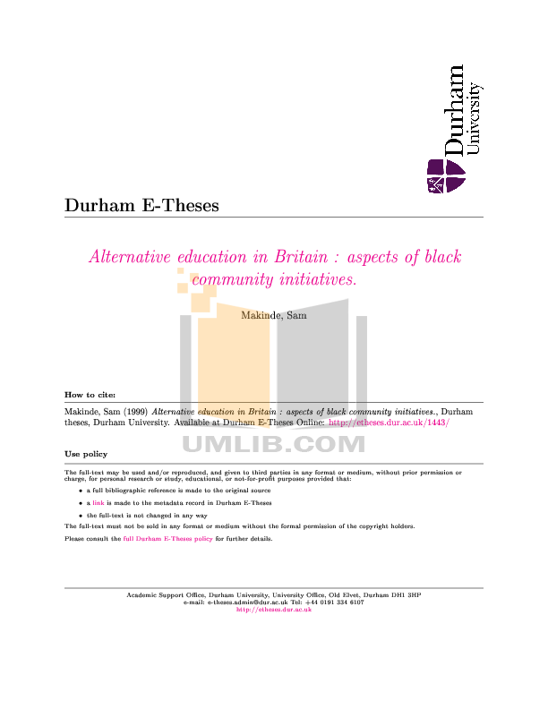 durham e-thesis online Available at durham e-theses online: use policy the full-text may be used and/or reproduced. durham e-thesis online Available at durham e-theses online: use policy the full-text may be used and/or reproduced.