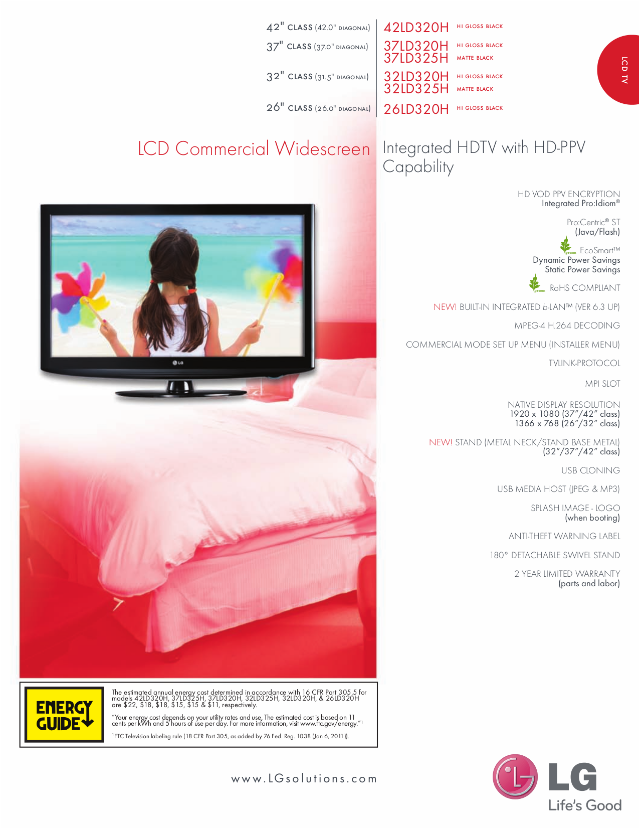 pdf for LG TV 26LD320H manual