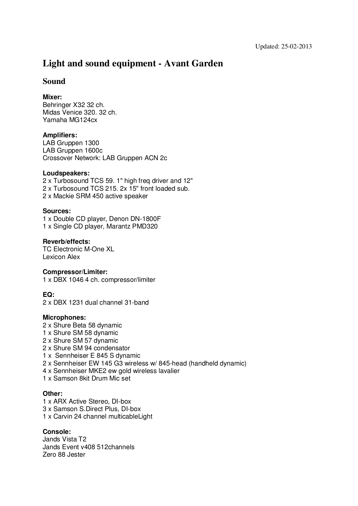 Pdf Manual For Lab Gruppen Other Acn 2s Crossover Networks