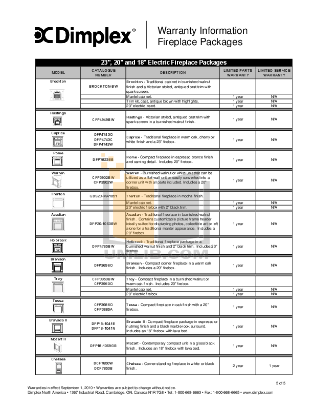 Pdf Manual For Dimplex Other Emp 120 Fireplaces