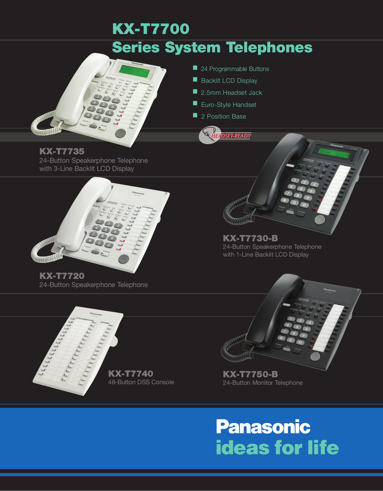 pdf for Panasonic Telephone KX-T7750 manual