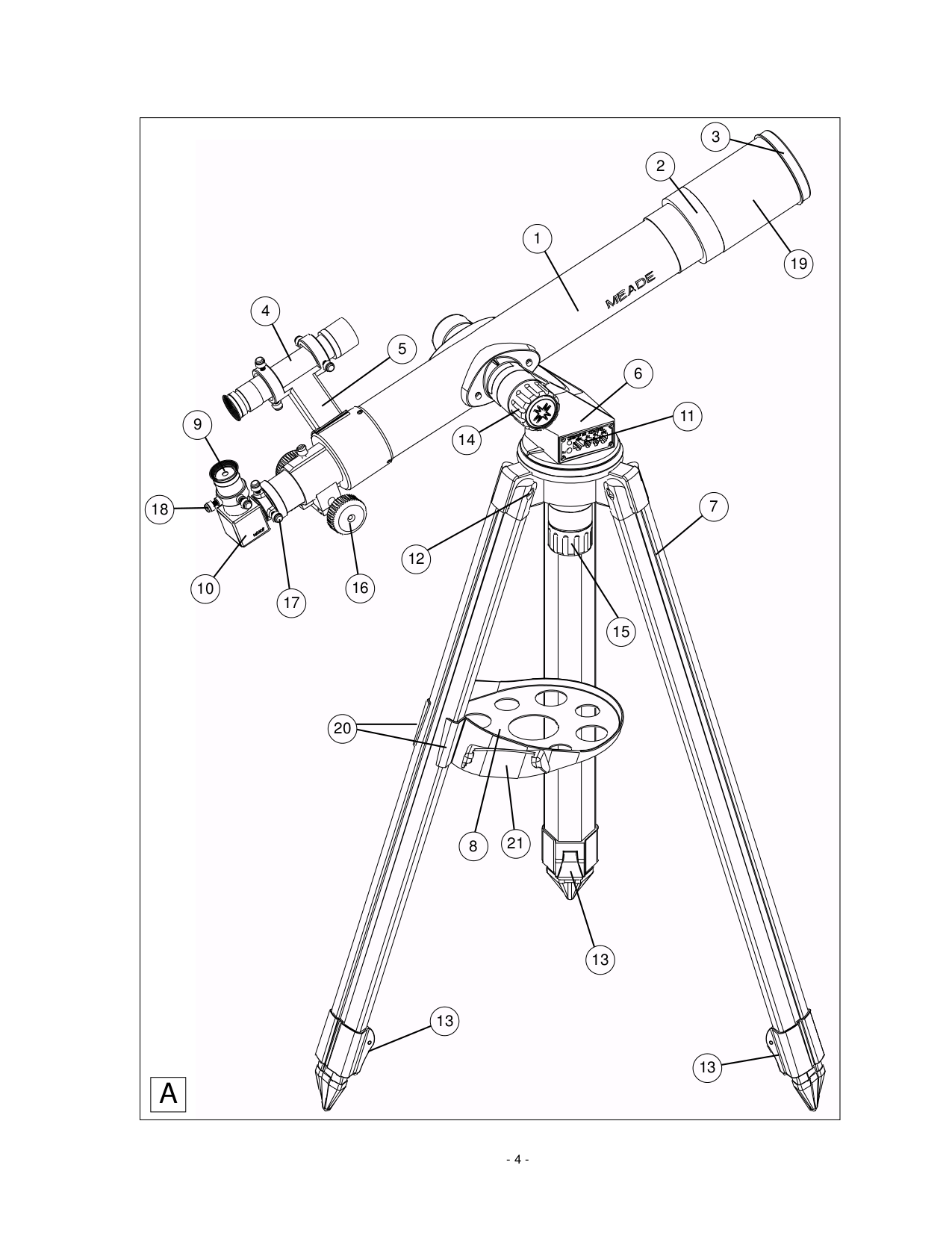 PDF manual for Meade Telescope Polaris 60AZ-D