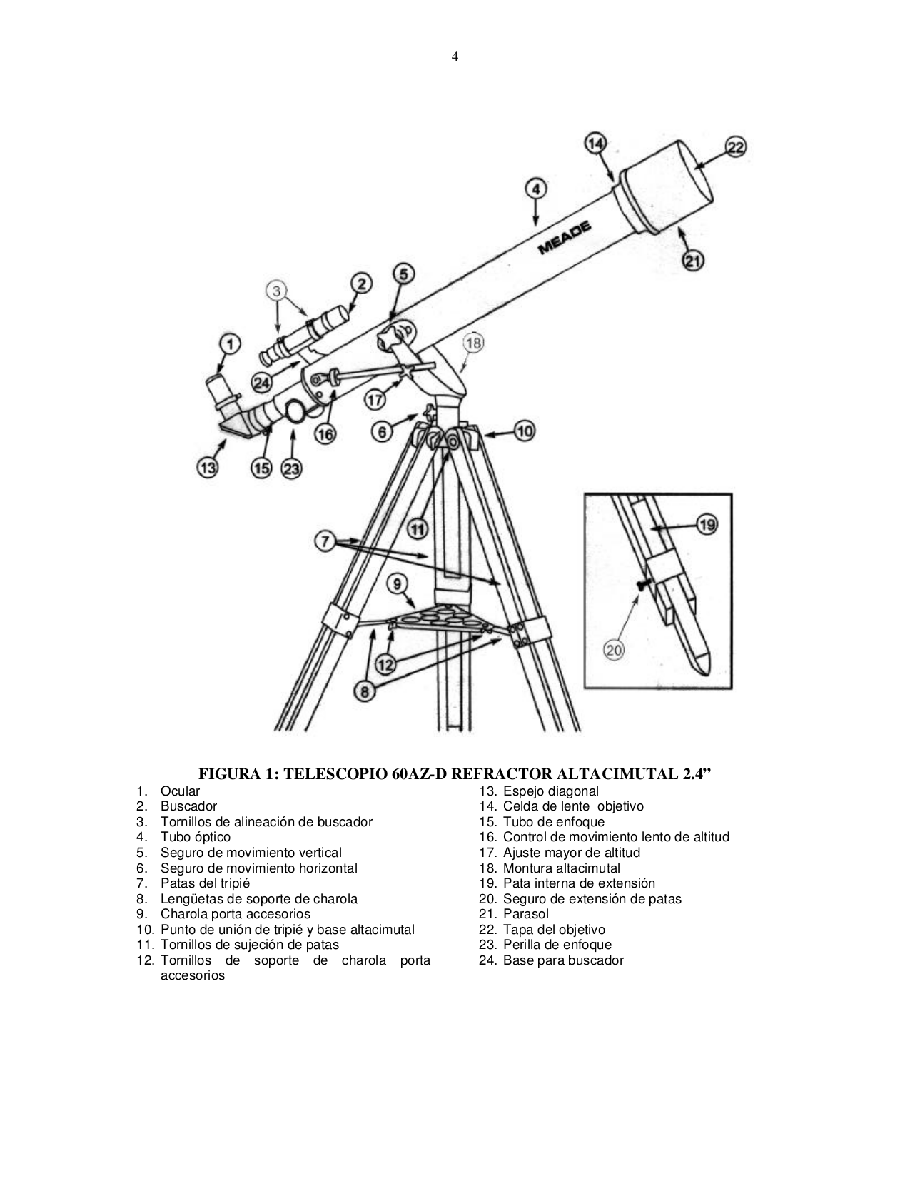 PDF manual for Meade Telescope Polaris 60AZ-D