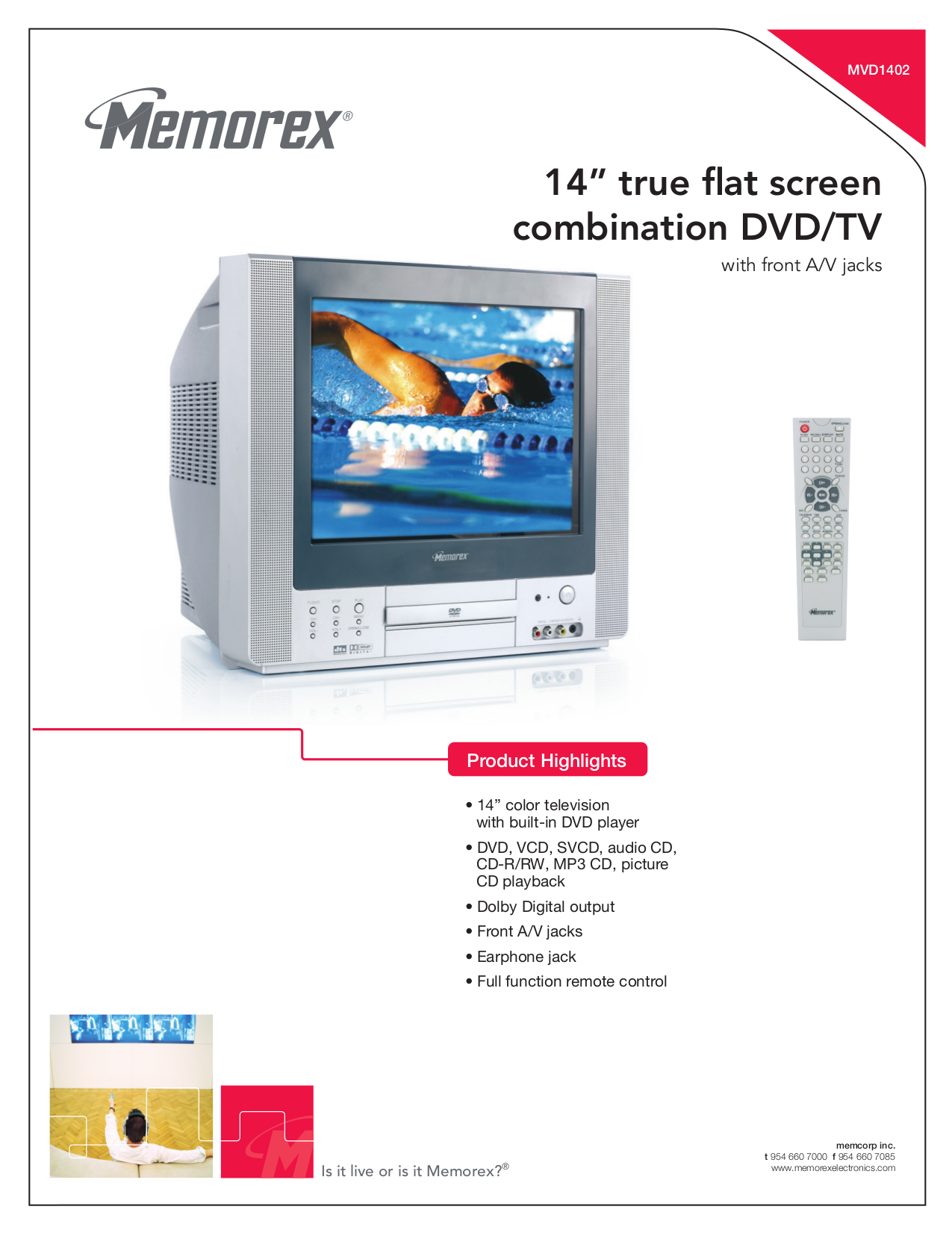 pdf for Memorex TV MVD1402 manual