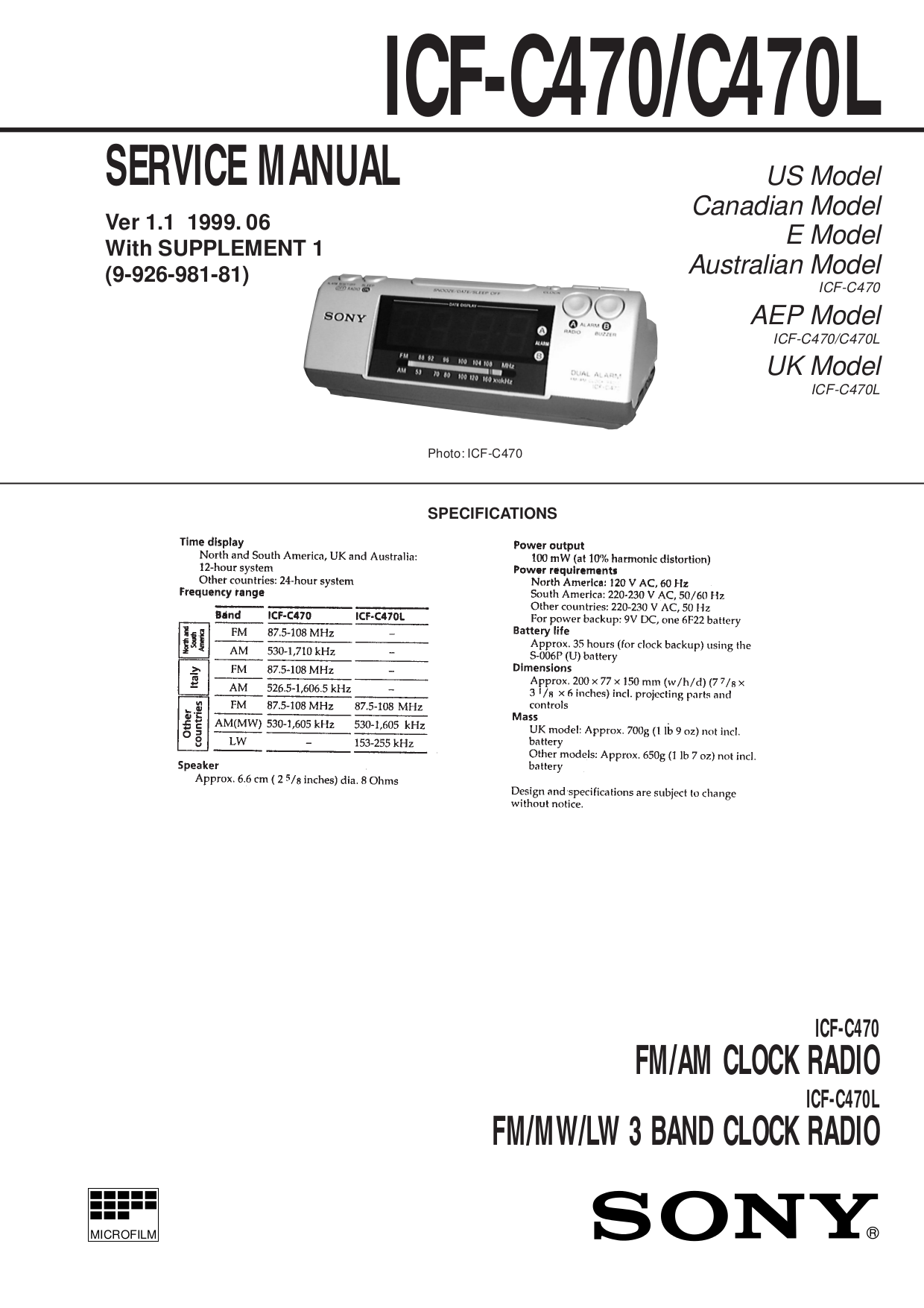 Sony Icf C1ipmk2 Manual - pingtopp
