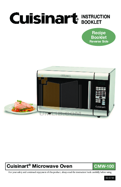 Free Pdf For Cuisinart Cmw 100 Microwave Manual Pdf For Cuisinart Microwave Cmw 100 Manual