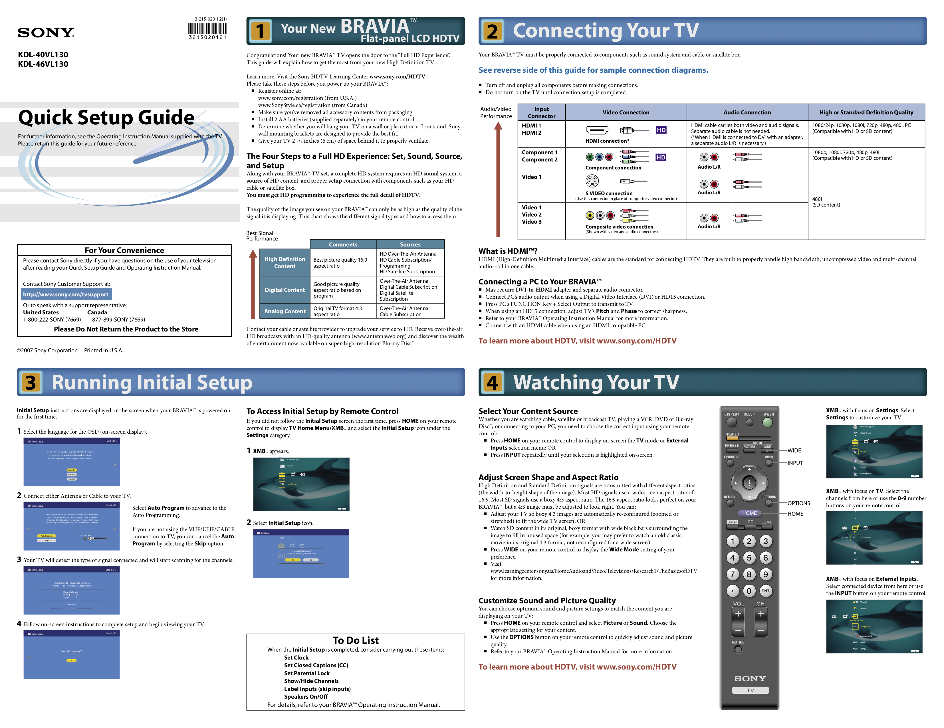 pdf for Sony TV BRAVIA KDL-46NX700 manual