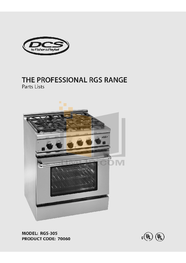 Download free pdf for DCS RGS305 Range manual