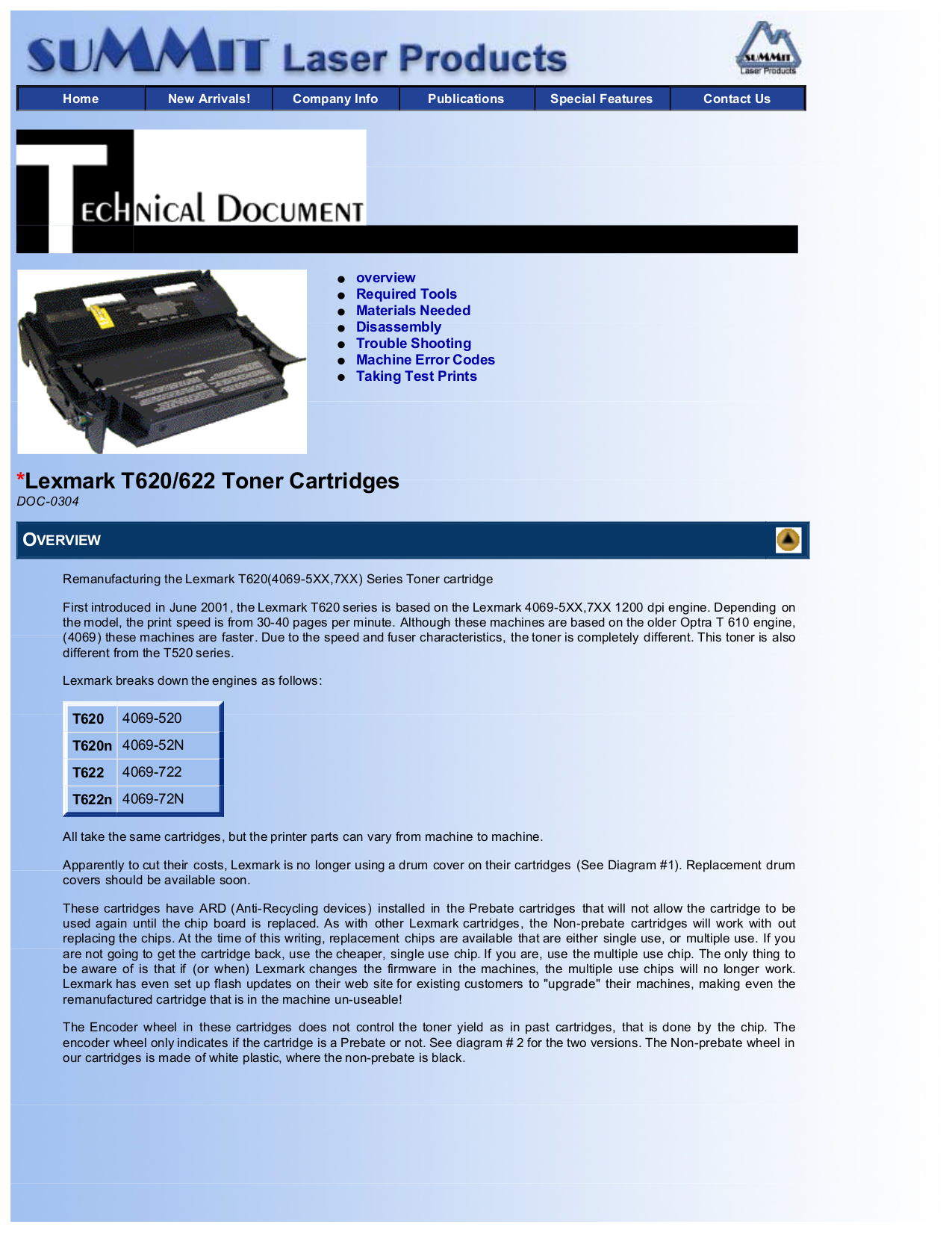 pdf for Lexmark Printer Optra T620n manual