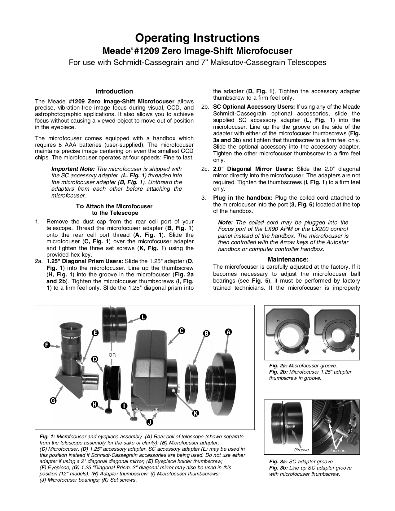 Download free pdf for Meade Electric Focuser Telescope-accessories