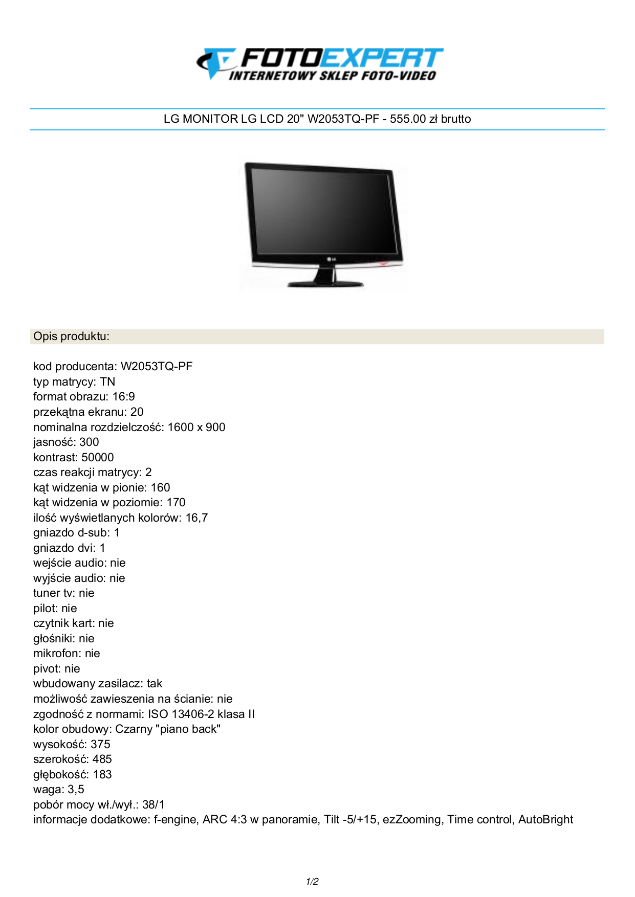 lg flatron w2053tq manual Lg w2053tq-pf monitor download instruction manual pdf.