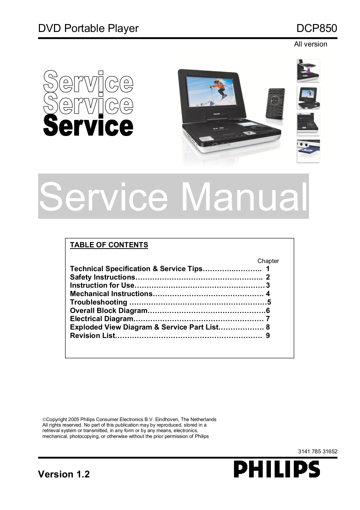Philips dcp850 manual Download free pdf for philips dcp850 portable dvd  player manual.