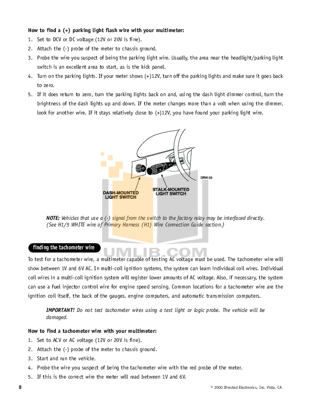 Pdf Manual For Dei Other Avital 3100 Car Alarms