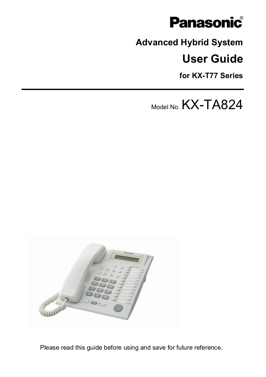 pdf for Panasonic Telephone KX-T7750 manual