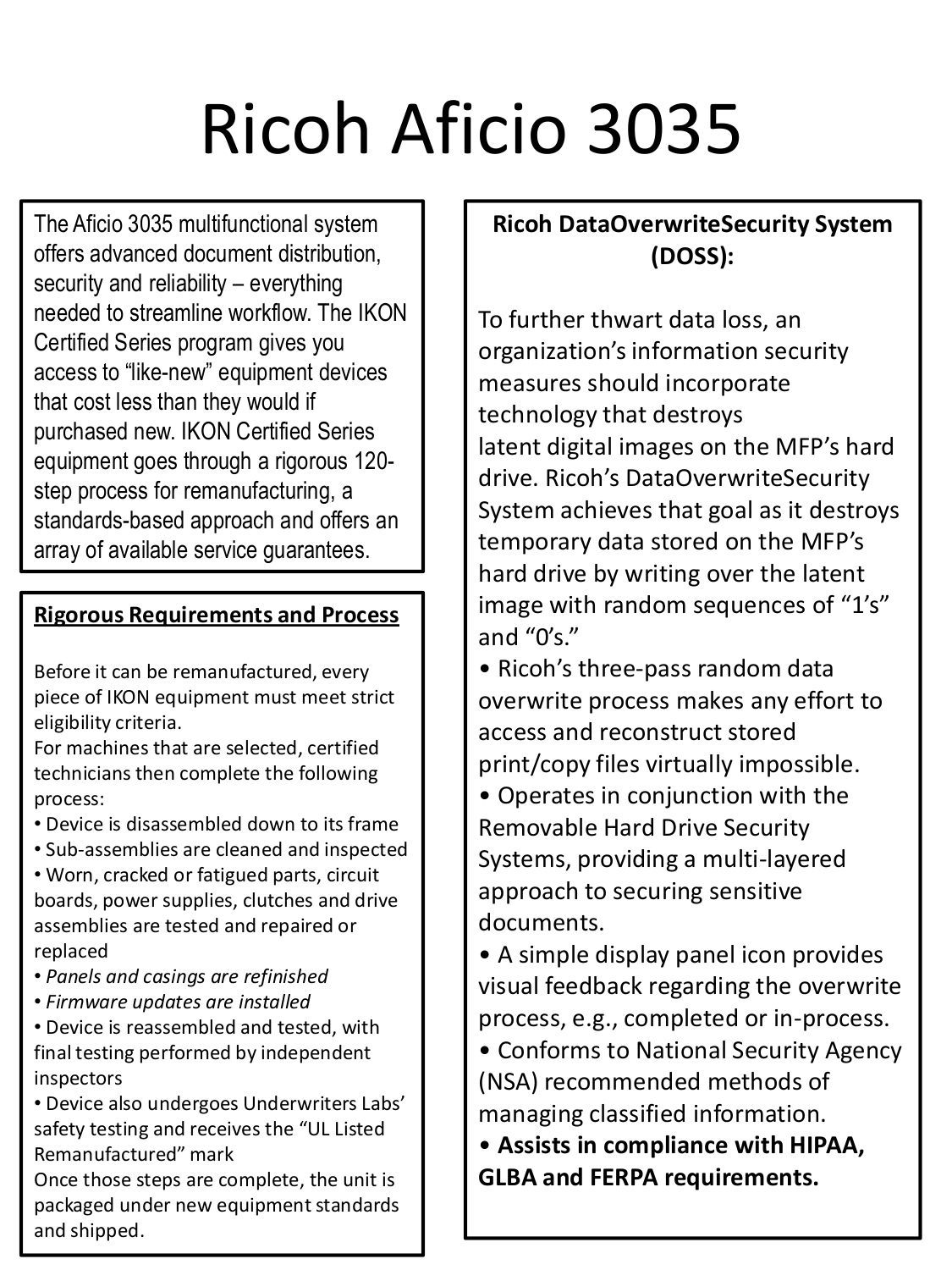 ... Ricoh Multifunction Printer Aficio 3035 pdf page preview ...