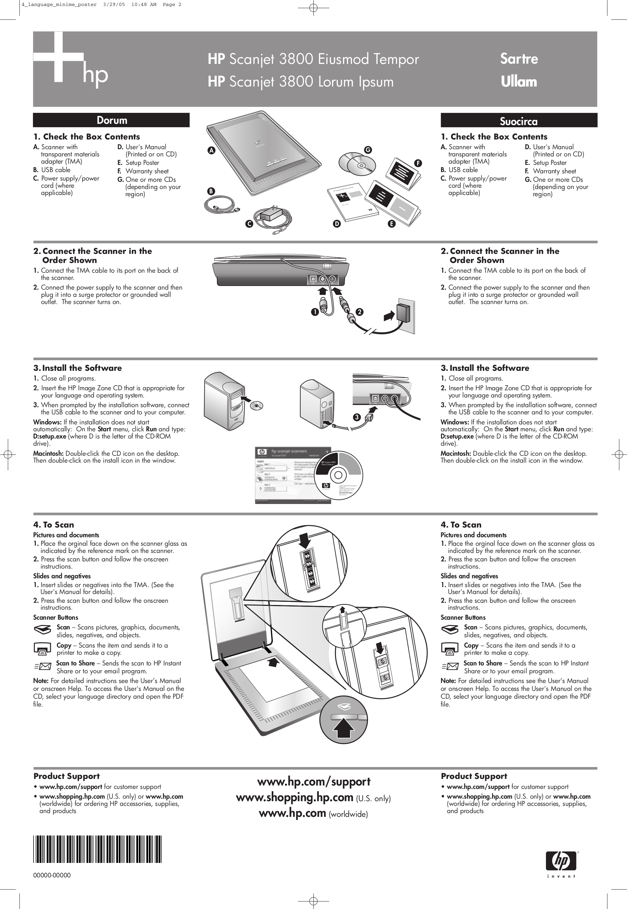 ... HP Scanner Scanjet 3800 pdf page preview