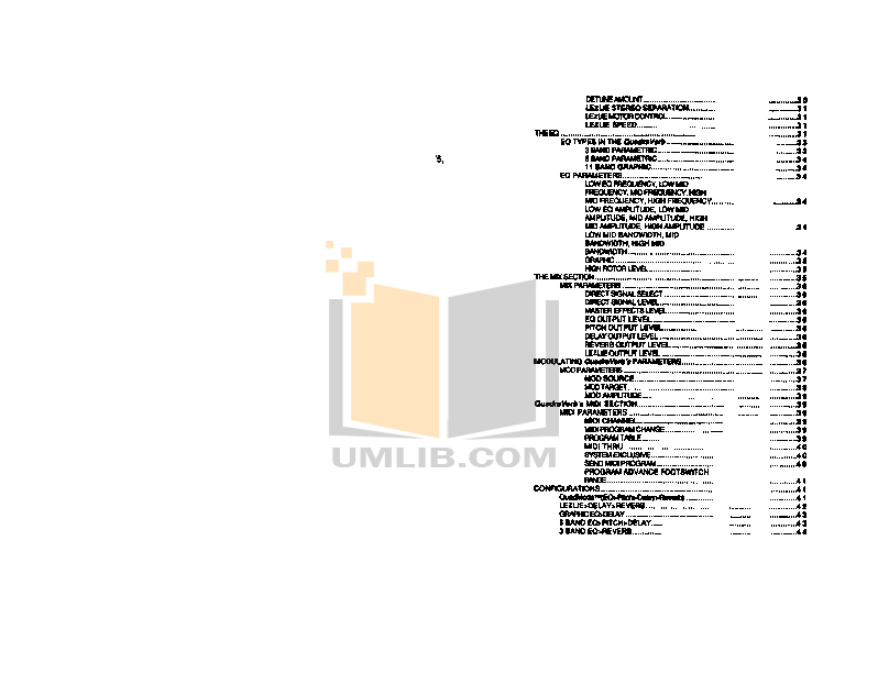 PDF manual for Alesis Other MidiVerb 2 Effect Processing