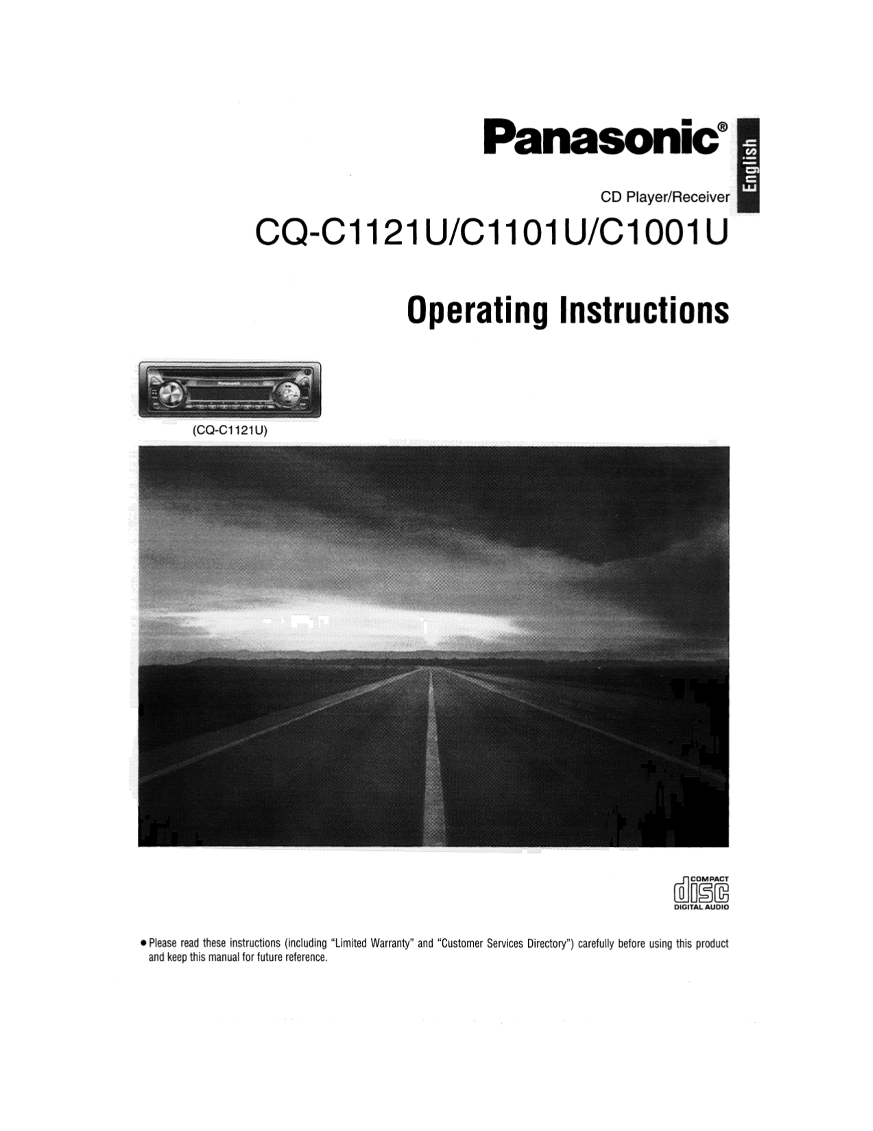 pdf for Panasonic Car Receiver CQ-C1121U manual