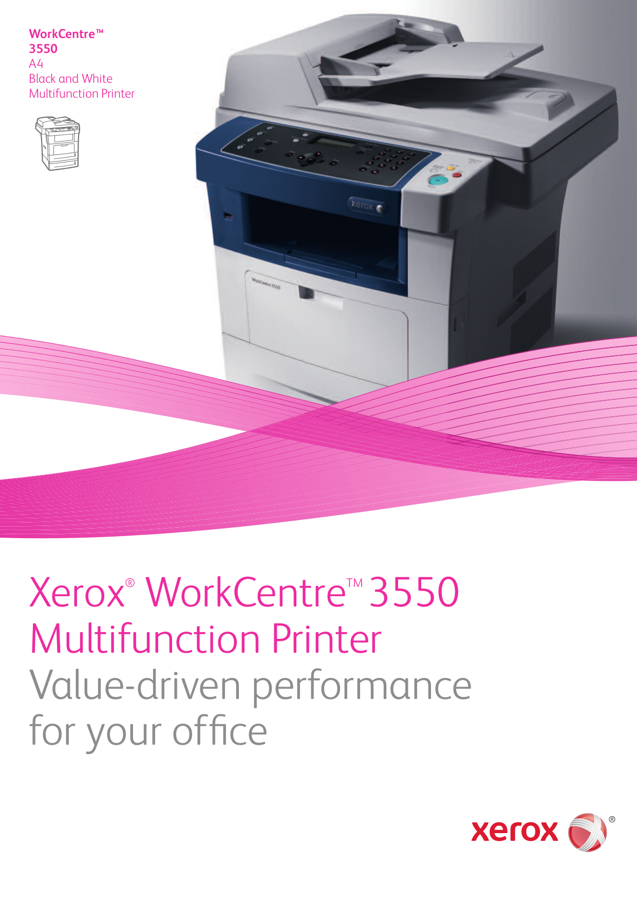 pdf for Xerox Multifunction Printer WorkCentre 3550 manual