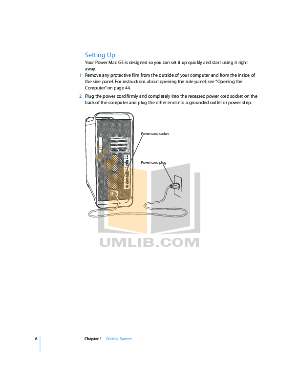 Manual For Apple G5 Power Mac