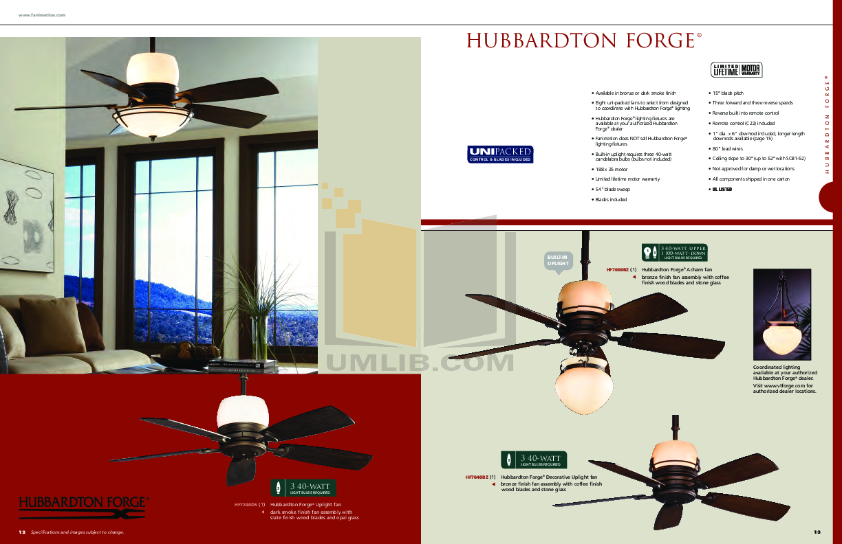 Pdf Manual For Fanimation Other Hubbardton Forge Hf7040 Ceiling Fans