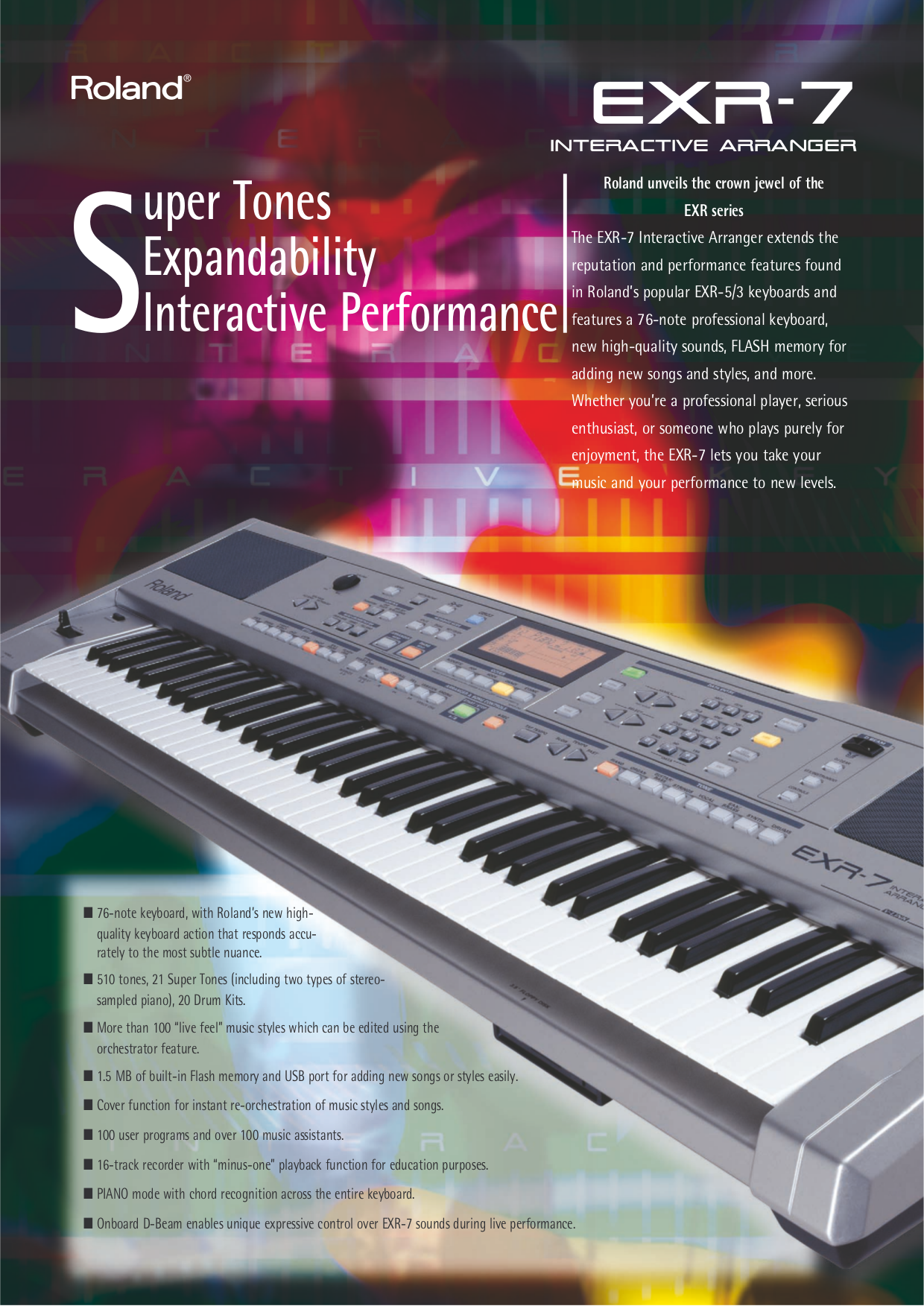 Download free pdf for Roland EXR7s Music Keyboard manual