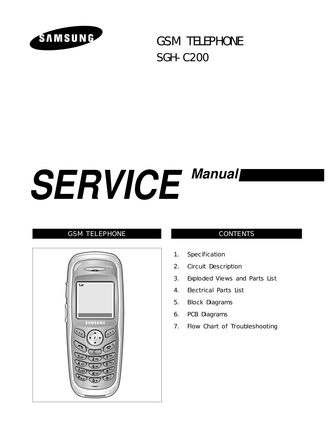 pdf for Samsung Cell Phone SGH-C200N manual