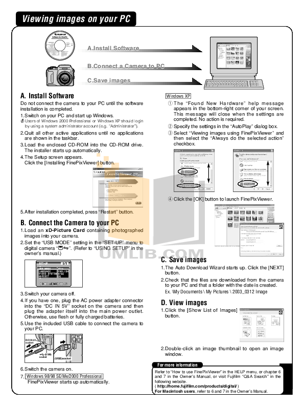 PDF manual for FujiFilm Digital Camera Finepix S3000