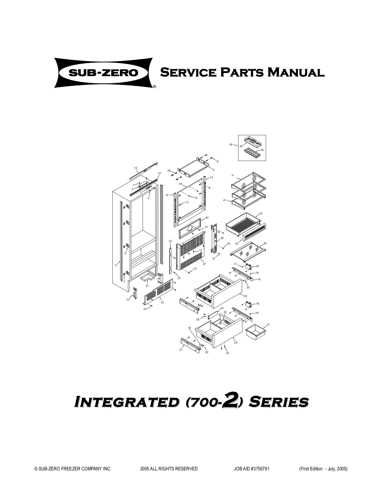 Download free pdf for Wolf Sub-Zero 700TF Refrigerator manual