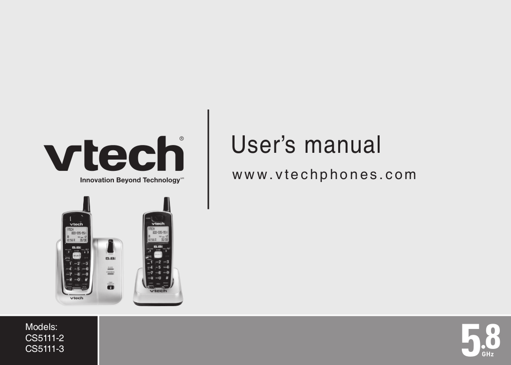 pdf for Vtech Telephone CS5111-3 manual