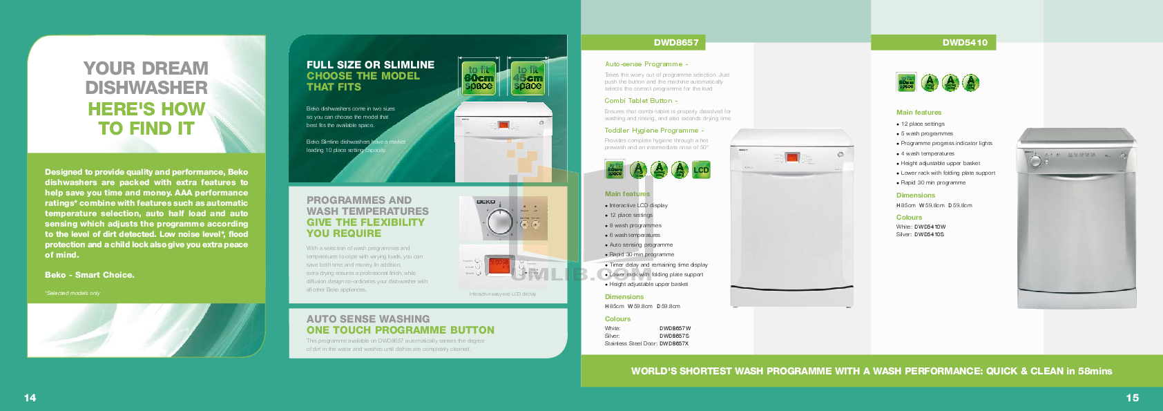 ... Beko Washer WM5140 pdf page preview