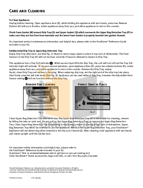 Download free pdf for Foodsaver Professional III Plus Sealing System