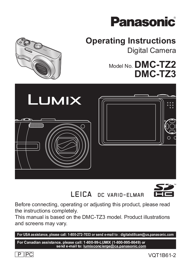 pdf for Panasonic Digital Camera Lumix DMC-TS3 manual
