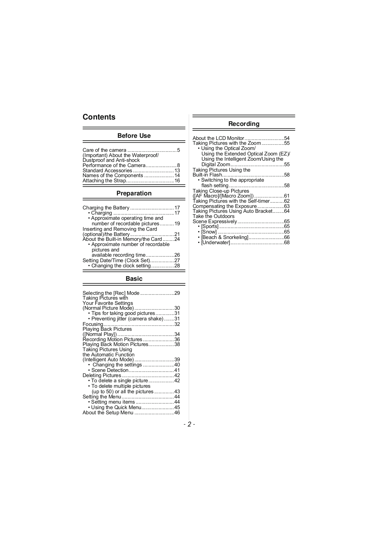 ... Panasonic Digital Camera Lumix DMC-TS3 pdf page preview ...