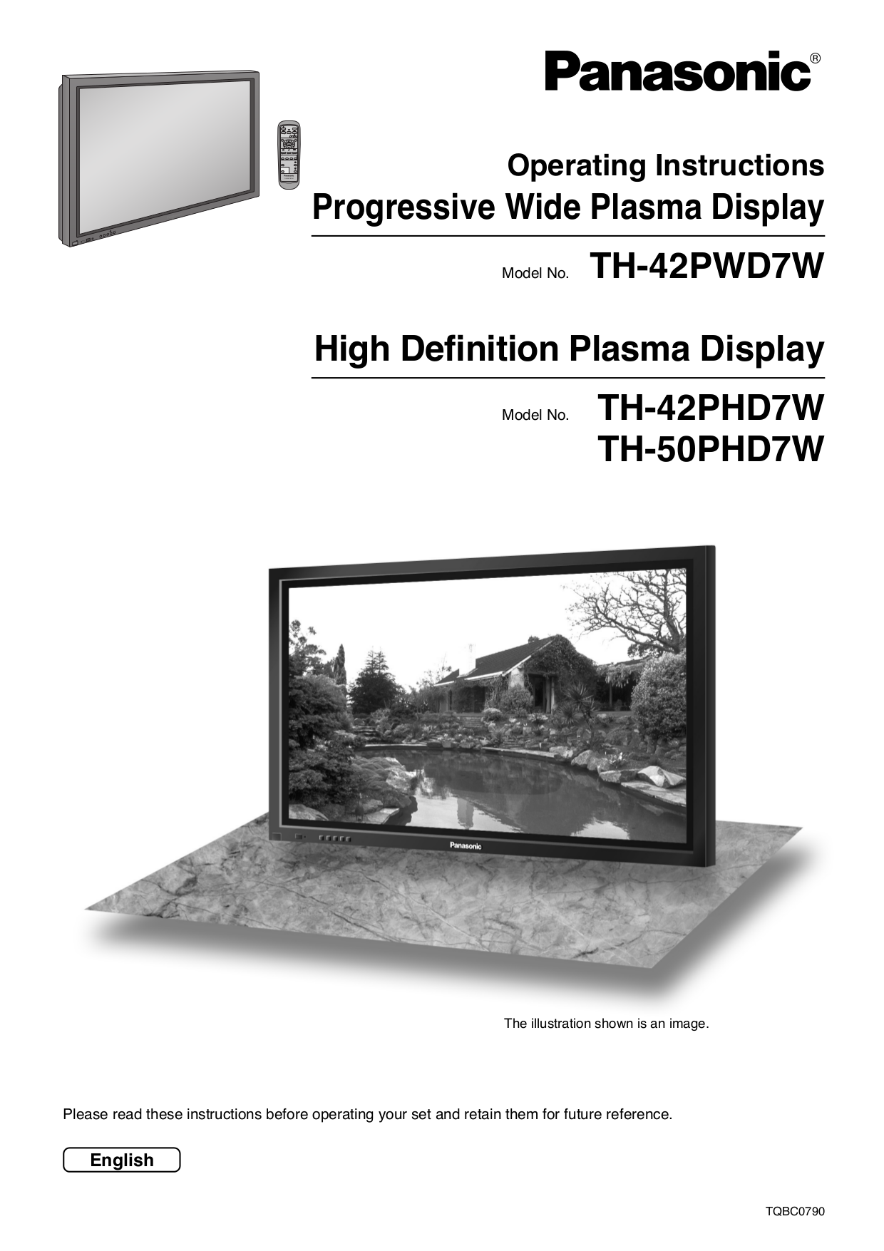 Download free pdf for Panasonic Viera TH-42PWD7 TV manual