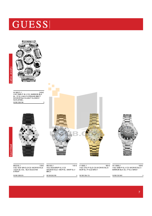 PDF manual for Guess Watch W85010L2