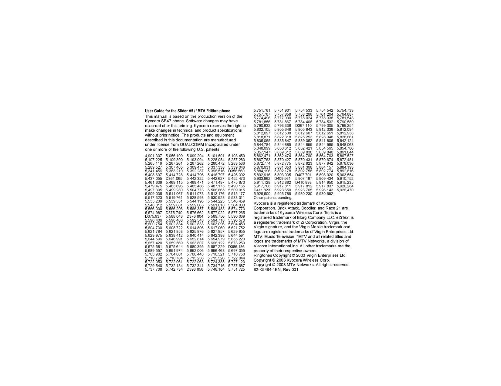 ... Kyocera Cell Phone Slider SE44 pdf page preview ...