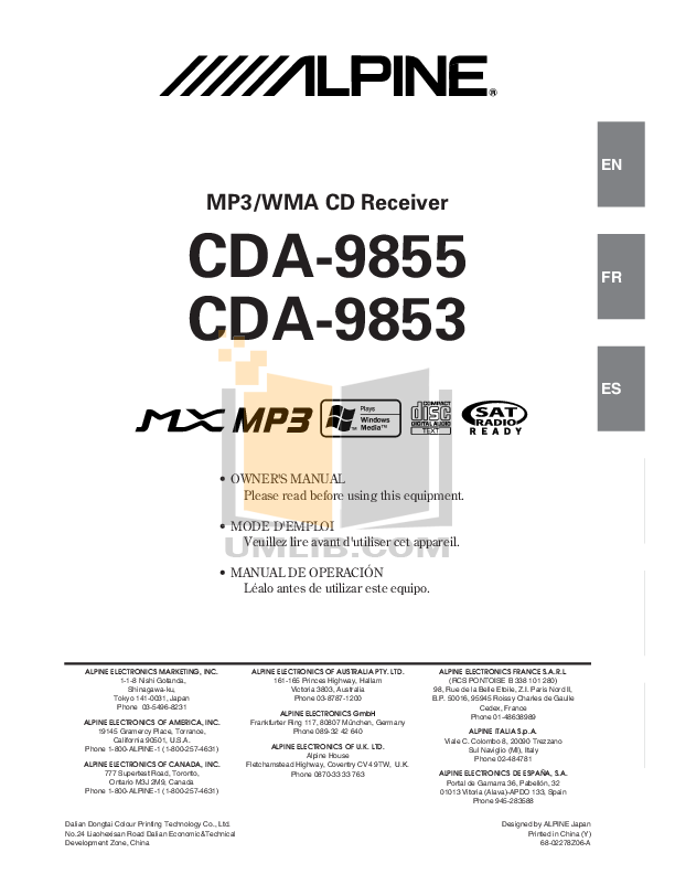 alpine cdm-9823 manual Alpine cdm-9823-r, cdm-9823-rr service manual download manuals &.