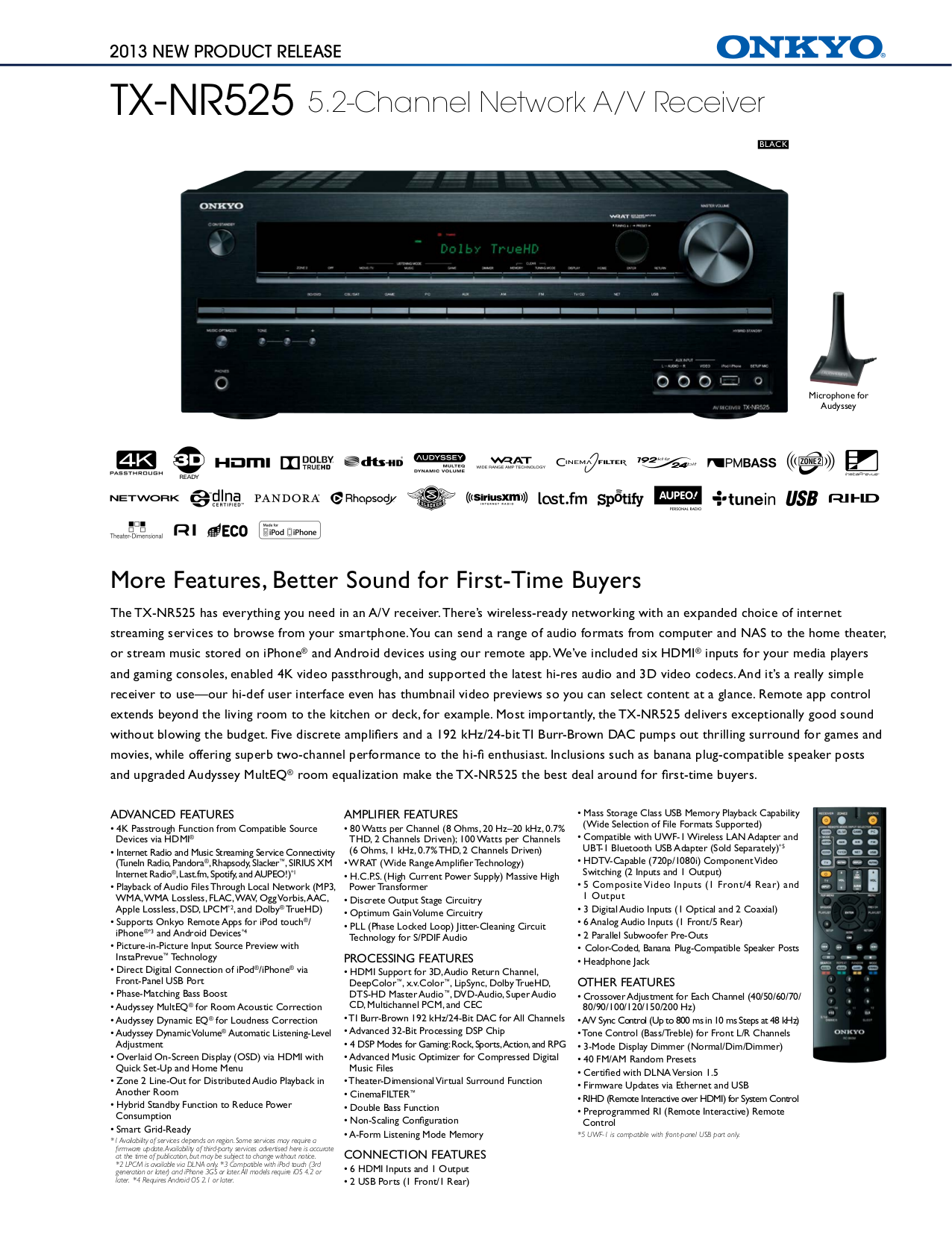 Onkyo Speaker System D-525 pdf page preview ...