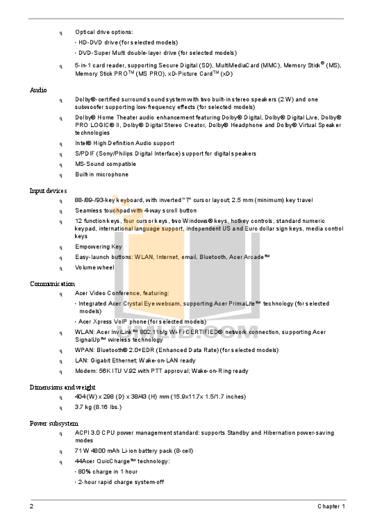 Acer crystal eye driver for windows 7