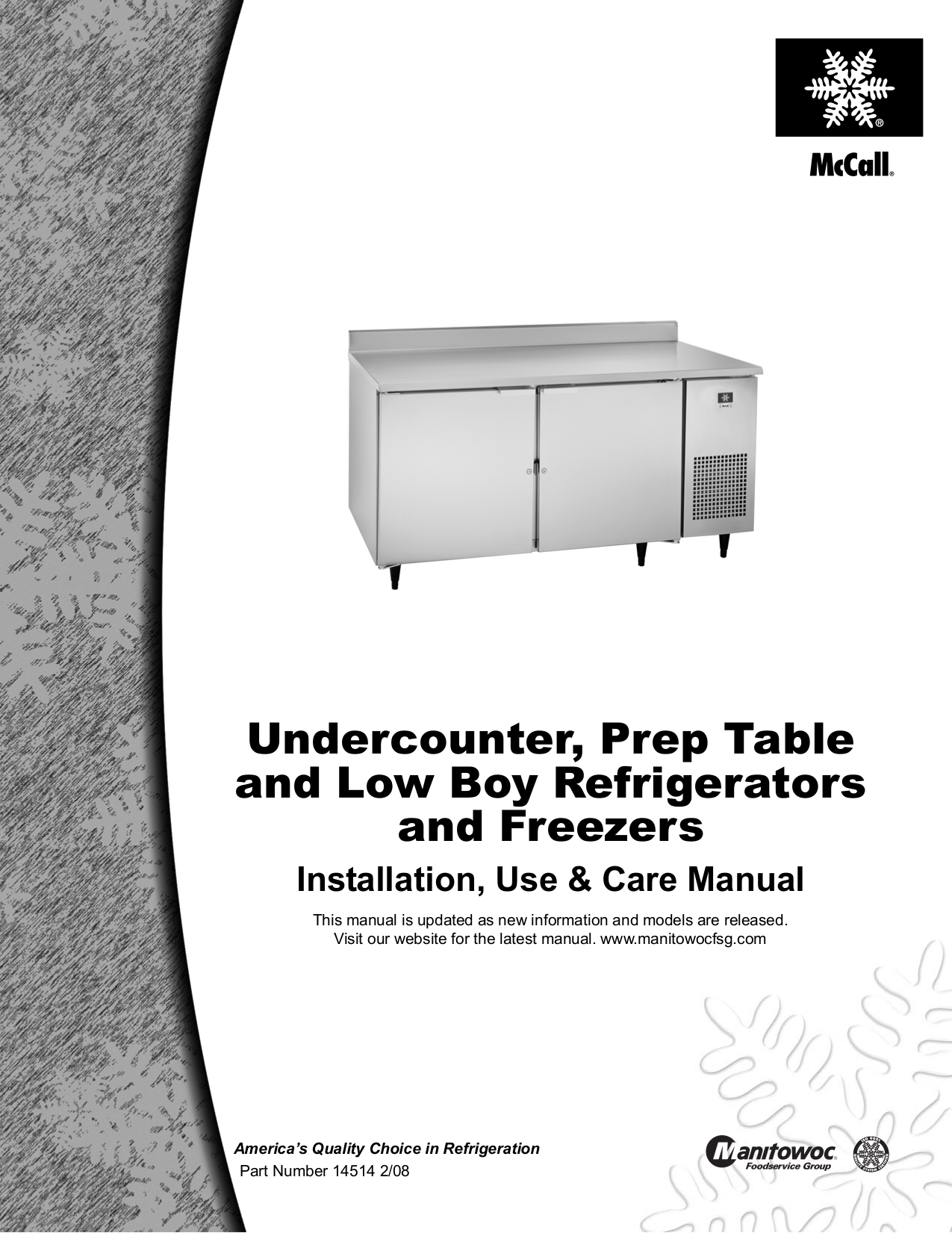 pdf for McCall Refrigerator STSS-20-RSE manual