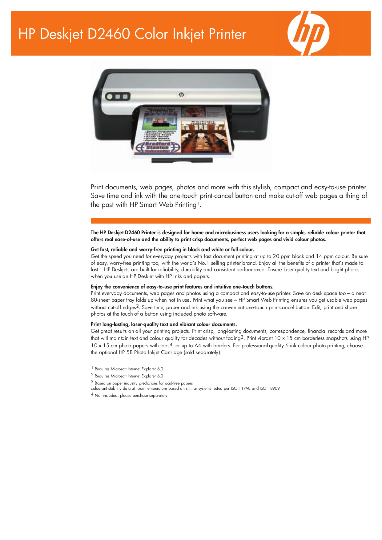 PDF manual for HP Printer Deskjet 6520