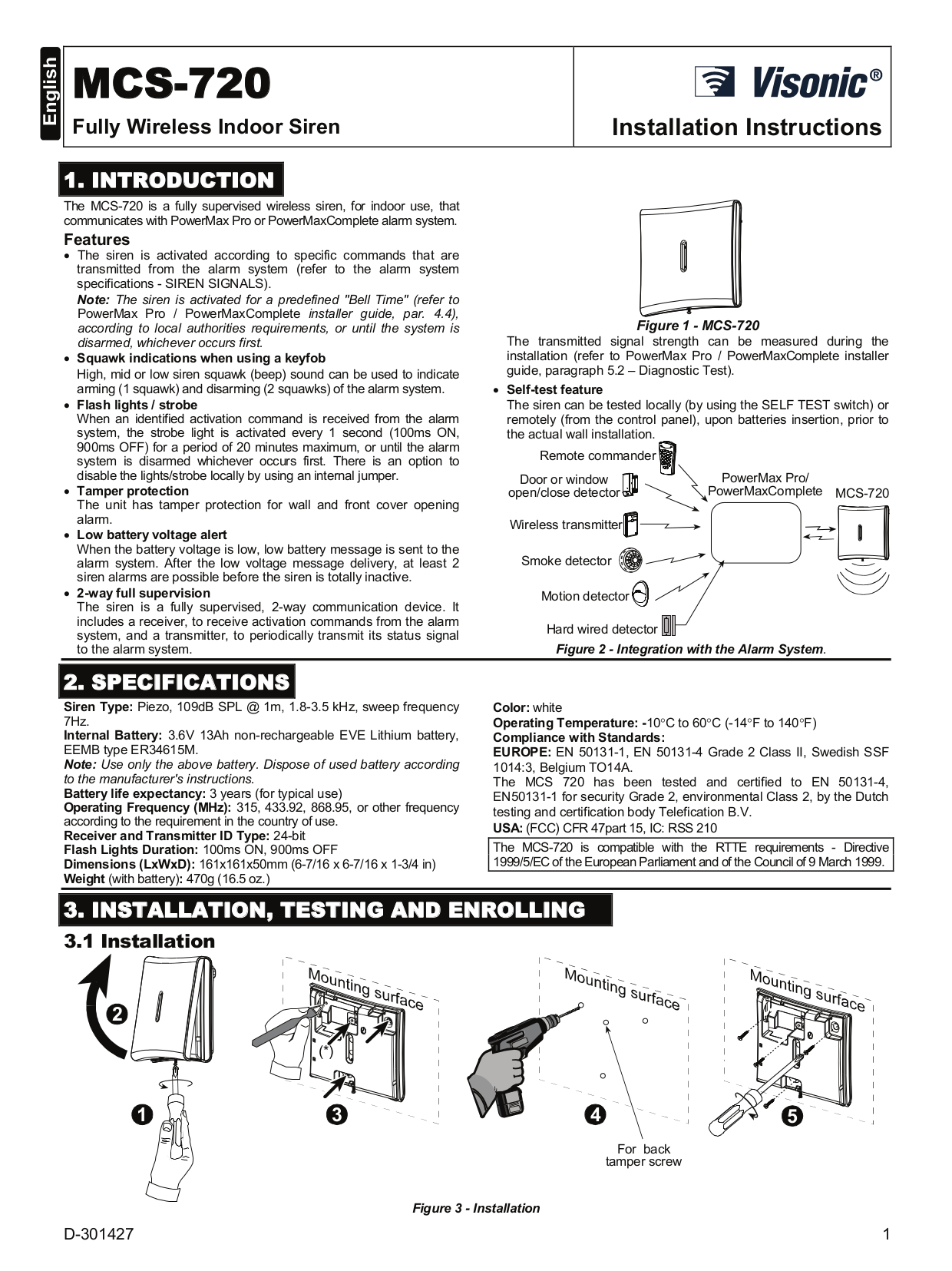 Kit Alarme Visonic Powermax Compl Te P Kit Alarme Sans Fil