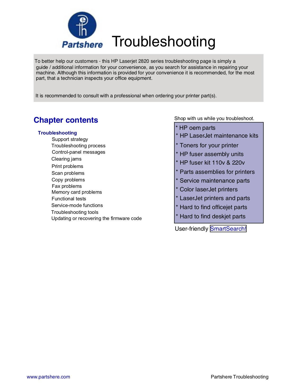 pdf for HP Multifunction Printer Laserjet,Color Laserjet 2840 manual
