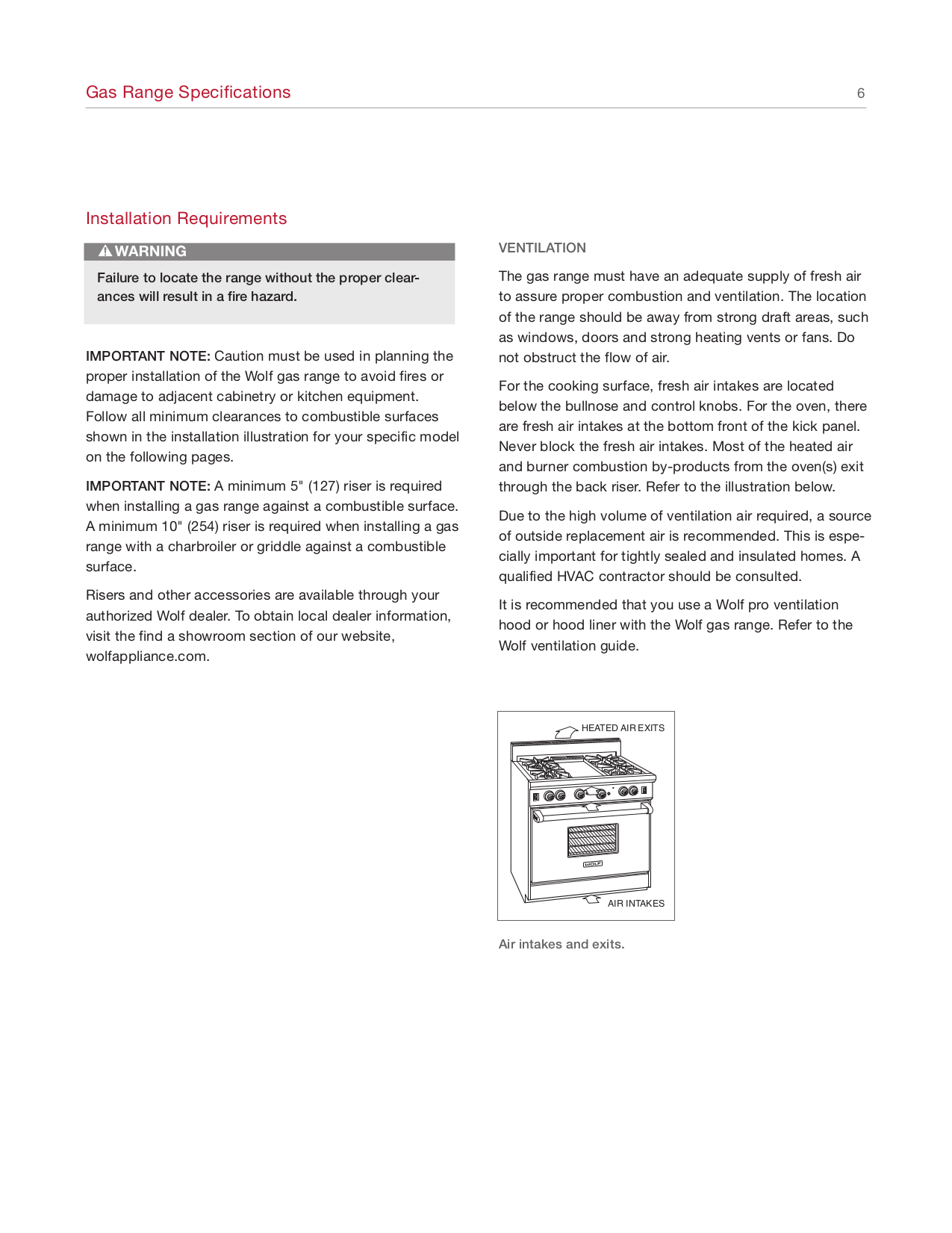 PDF manual for Wolf Range R366