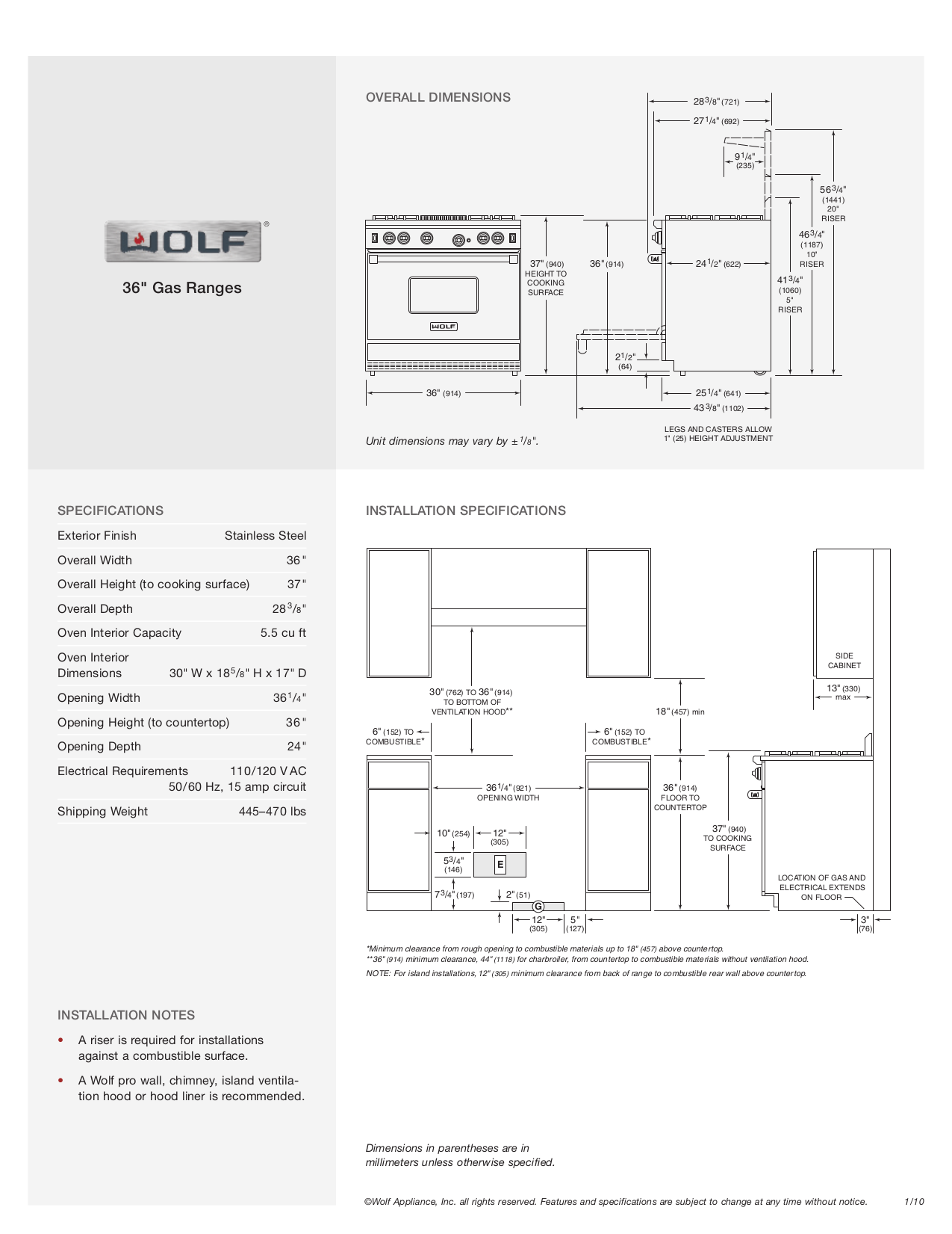 PDF manual for Wolf Range R366