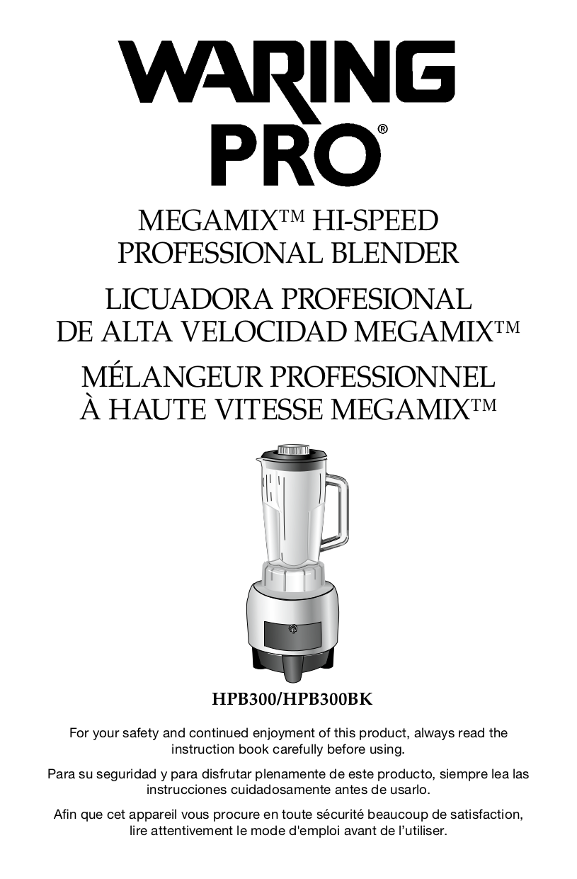 Download free pdf for Waring HPB300 Blender manual