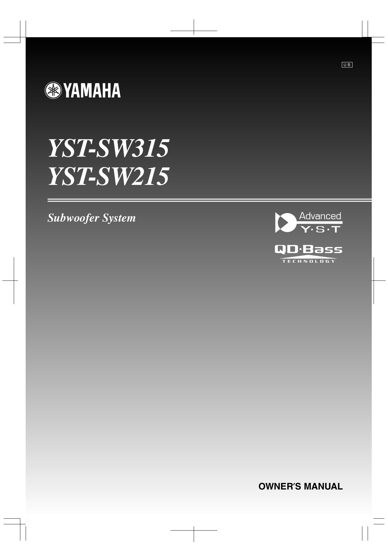 pdf for Yamaha Speaker YST-7 manual