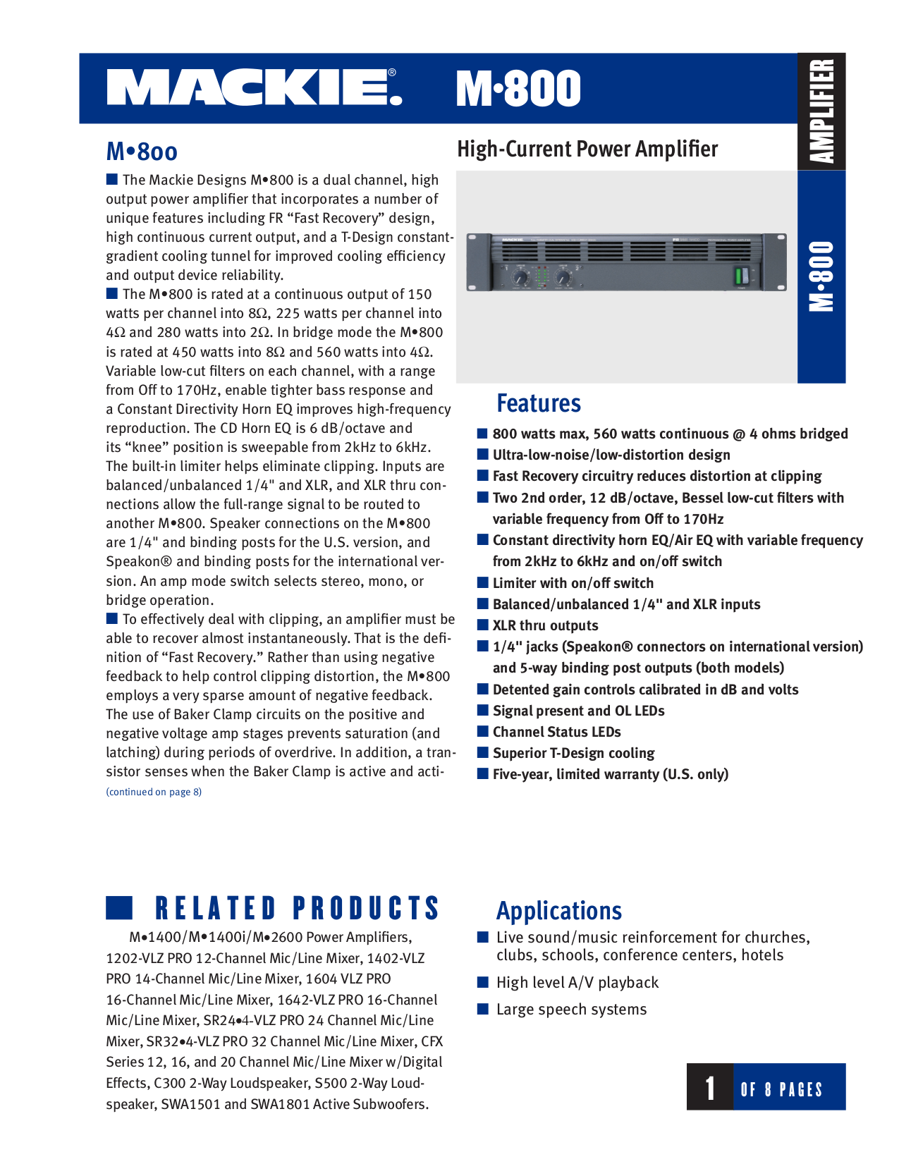 mackie m1400 specs