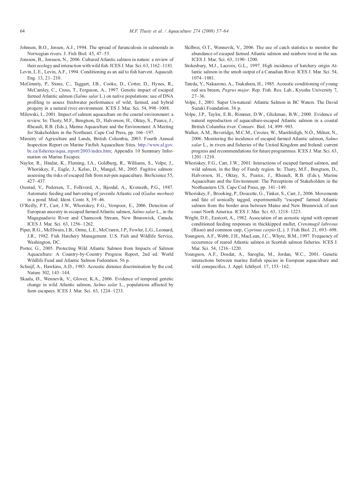 interactions between farmed and wild fish interactions between farmed and wild fish